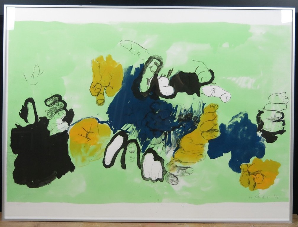 Hans Schabracq: Zeefdruk, Zonder titel -Ingelijst (groot) kopen? Bied vanaf 50!