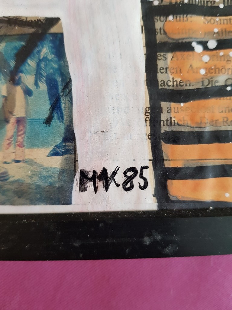 M.K. - Beschilderde collage kopen? Bied vanaf 1!