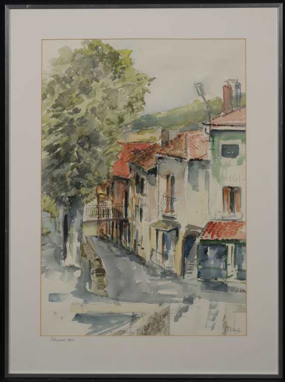 Wim Tax: Aquarel, Folignac - Ingelijst kopen? Bied vanaf 20!