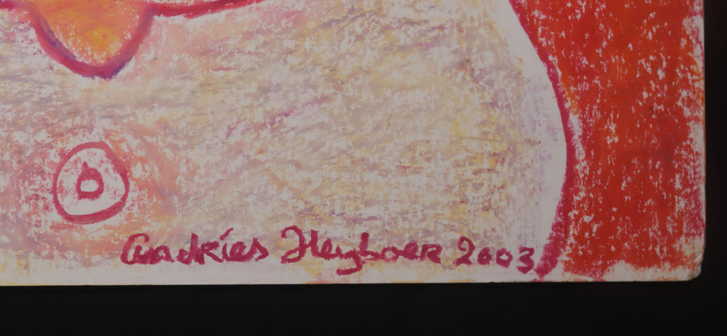 Andries Heyboer: Vetkrijt op papier, Verstilde liefde (Groot) kopen? Bied vanaf 20!