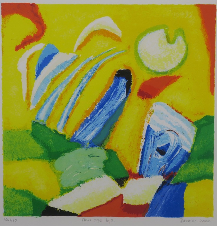 Saskia Bremer: Zeefdruk, New age b.2. - Ingelijst kopen? Bied vanaf 20!