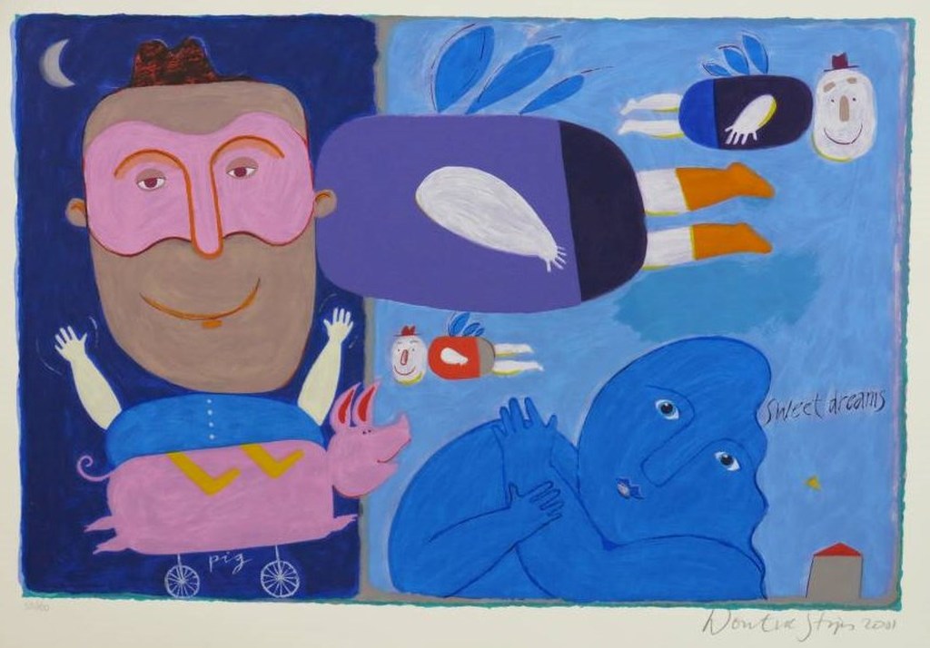 Wouter Stips, zeefdruk: Sweet dreams kopen? Bied vanaf 50!