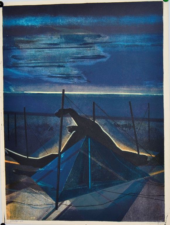 Grunnagel (Chris Buursen): Litho. Weg naar Horizon. kopen? Bied vanaf 1!