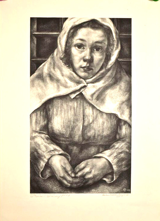 Aart van Dobbenburgh. -Katjuscha Maszlowa- Litho. Handgesigneerd. 1949. kopen? Bied vanaf 45!