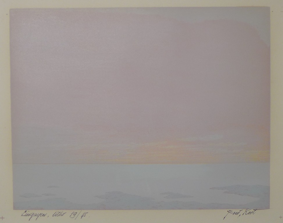 Fred Koot, litho, titel Lingayen oplagenummer 19/45 beeldformaat 34.7 x 45. cm.  kopen? Bied vanaf 50!