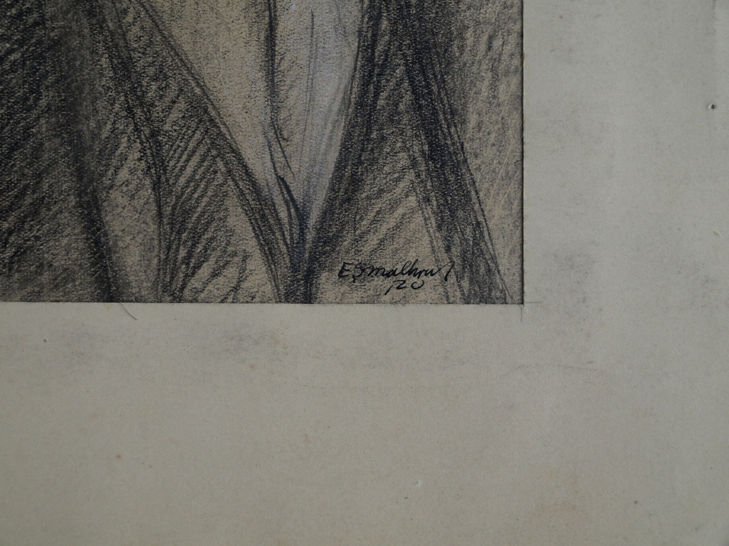 Elias Smalhout : Tekening , Portret man met snor – 1920  kopen? Bied vanaf 1!