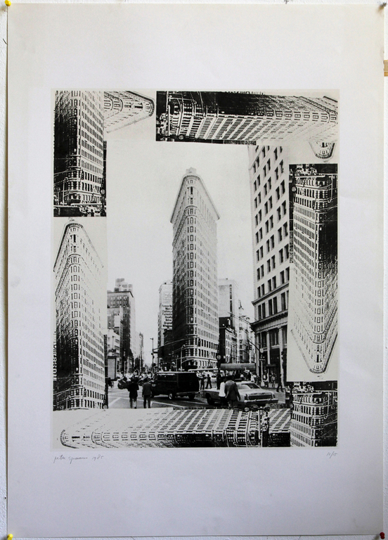Peter Spaans, zeefdruk, The Flat Iron Building, 1985, 12/15 kopen? Bied vanaf 15!