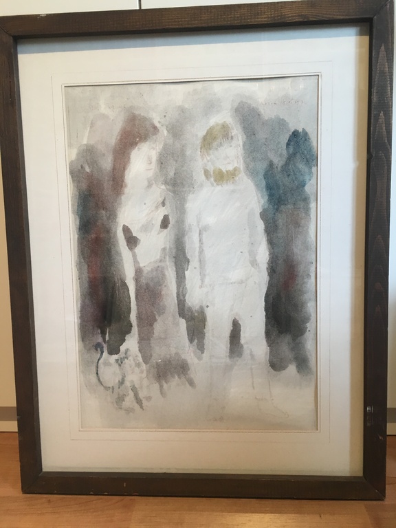 Kenmerkend acquarel v. Theo vd Horst 69x54cm+nette lijst: GEEN VERZENDKOSTEN NL verkocht voor € 40!