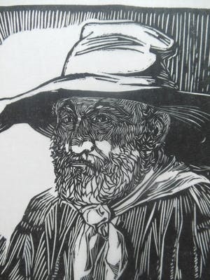 Gerard P.L. Hilhorst - Houtsnede uit Wendingen 1919, Schaapherder kopen? Bied vanaf 10!