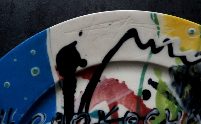 Kantcho Kanev - keramiek: bord - 2001 kopen? Bied vanaf 40!