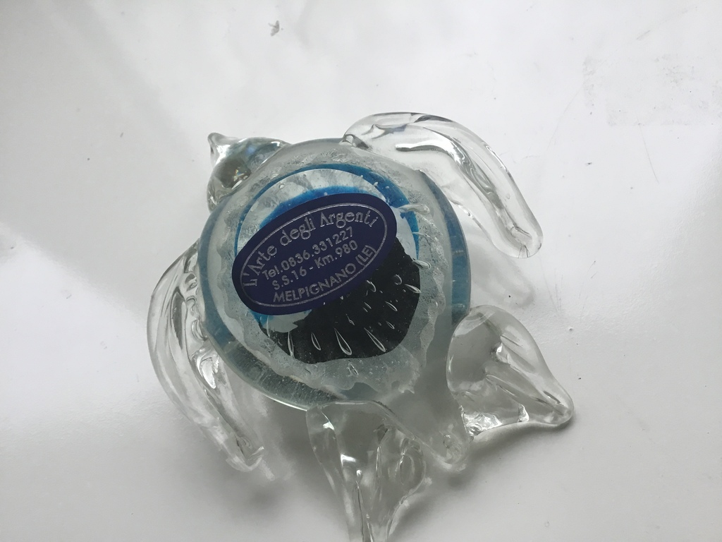 Anni 80,Murano glas presse papier met zilver 999 kopen? Bied vanaf 1!