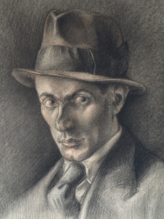 Onbekend : Tekening , Man met hoed – ca 1920 - Elias Smalhout kopen? Bied vanaf 1!