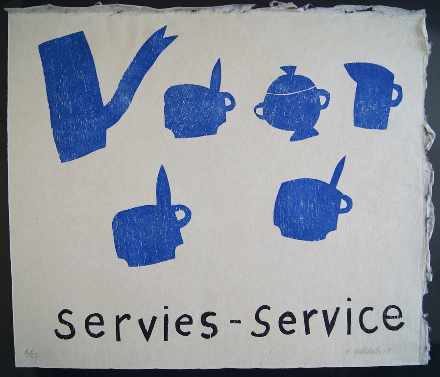 Klaas Gubbels houtdruk uit 2010 kopen? Bied vanaf 380!