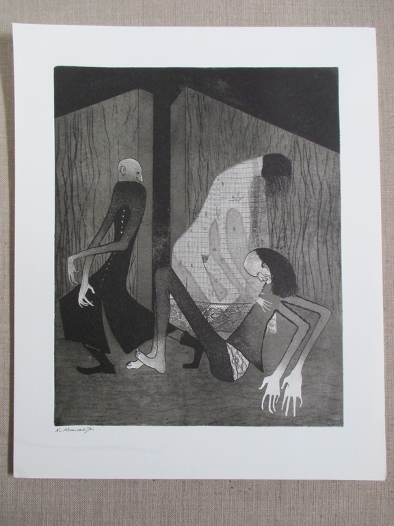 Harry van Kruiningen, vier litho's "Edgar Allan Poe" kopen? Bied vanaf 100!