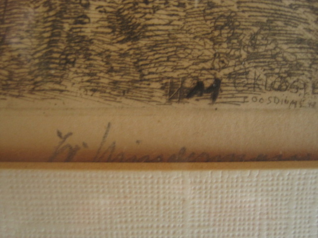 Fraaie Ets Nieuwe Haagse School Willem Minderman 1910-1985 gesigneerd  kopen? Bied vanaf 1!