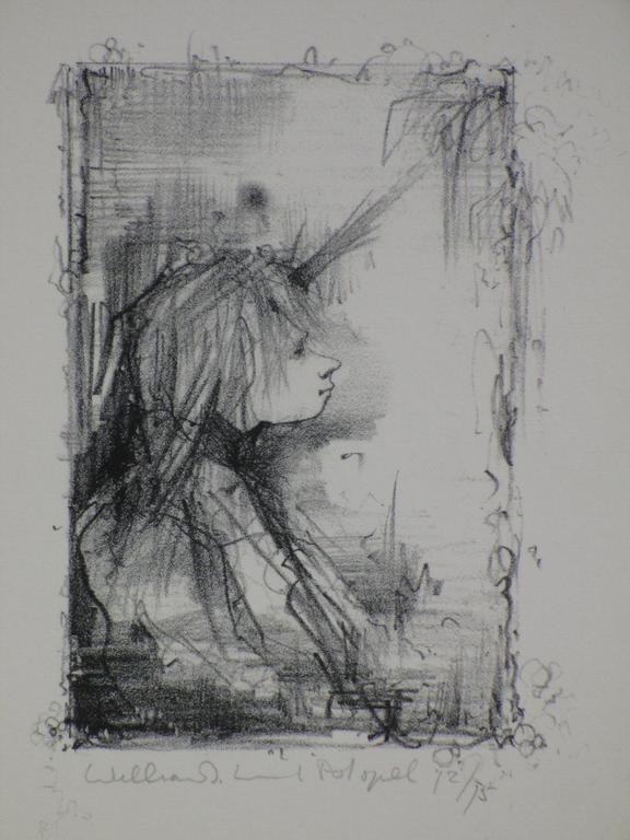 Dirkje Kuik, Eenhoorn als meisje, Litho verkocht voor € 60!