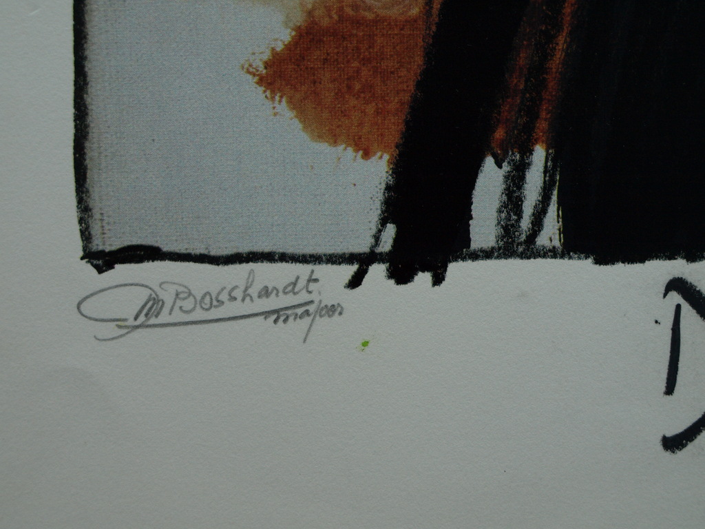 Peter Donkersloot : Litho , Majoor Bosshardt – gesigneerd - 1997 kopen? Bied vanaf 1!