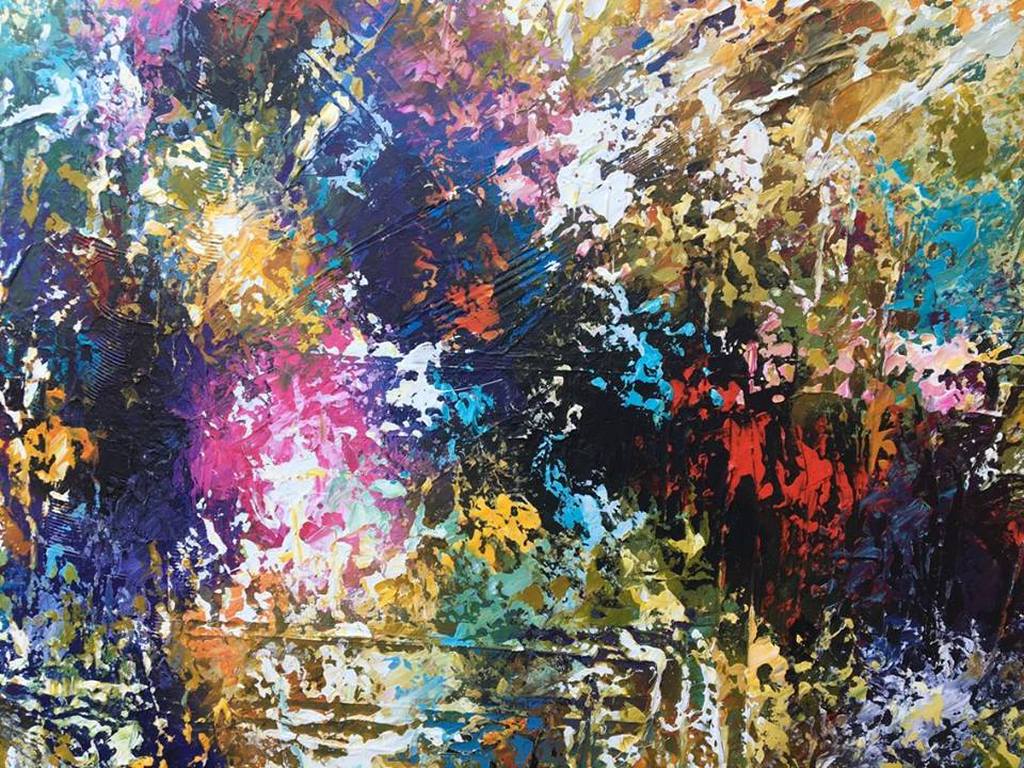 Gena - Abstract. Acrylverf op doek - 2016 - Gesigneerd. kopen? Bied vanaf 170!