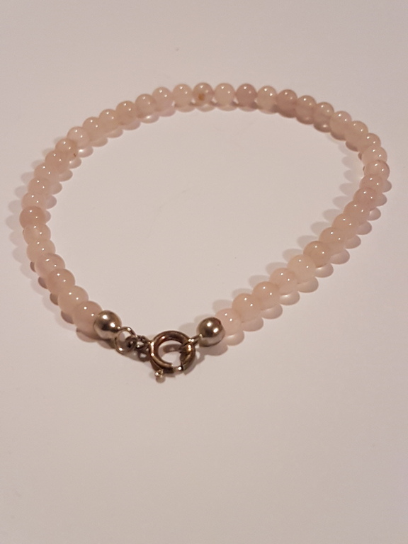 Armband rozenkwarts en zilver 925 kopen? Bied vanaf 5!