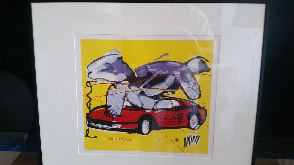 Herman Brood, zeefdruk ingelijst 61 x 51 verkocht voor € 75!