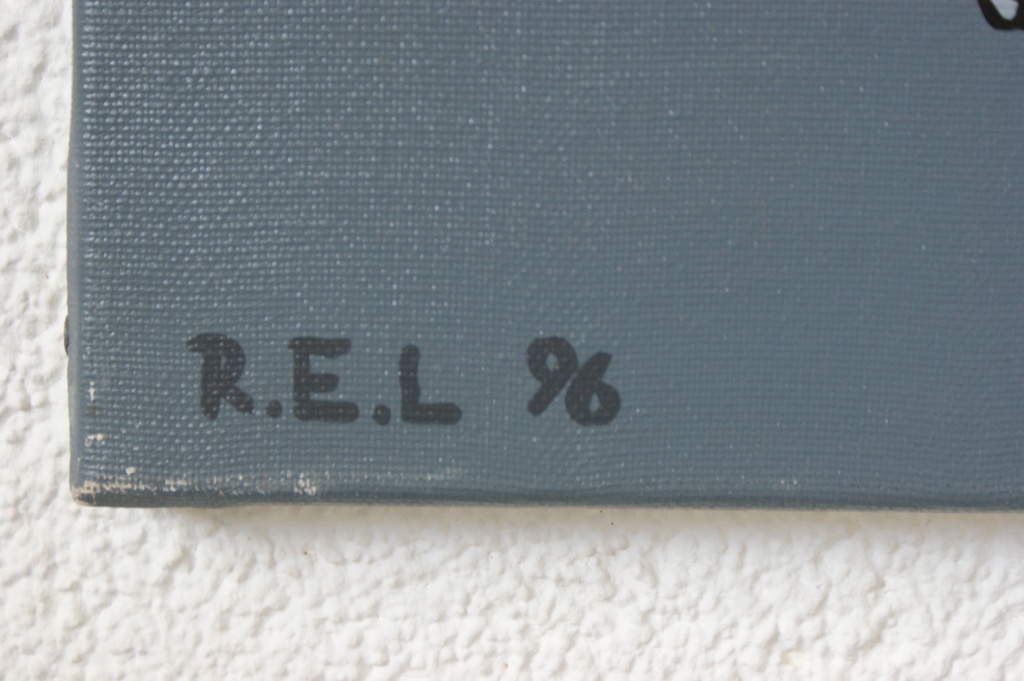 Ariel Zachor R.E.L  olie/acryl op doek 1 meter bij 1 meter kopen? Bied vanaf 225!