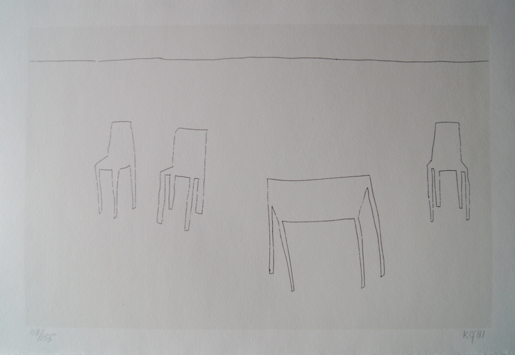 Klaas Gubbels gesigneerde litho uit 1981. verkocht voor € 60!