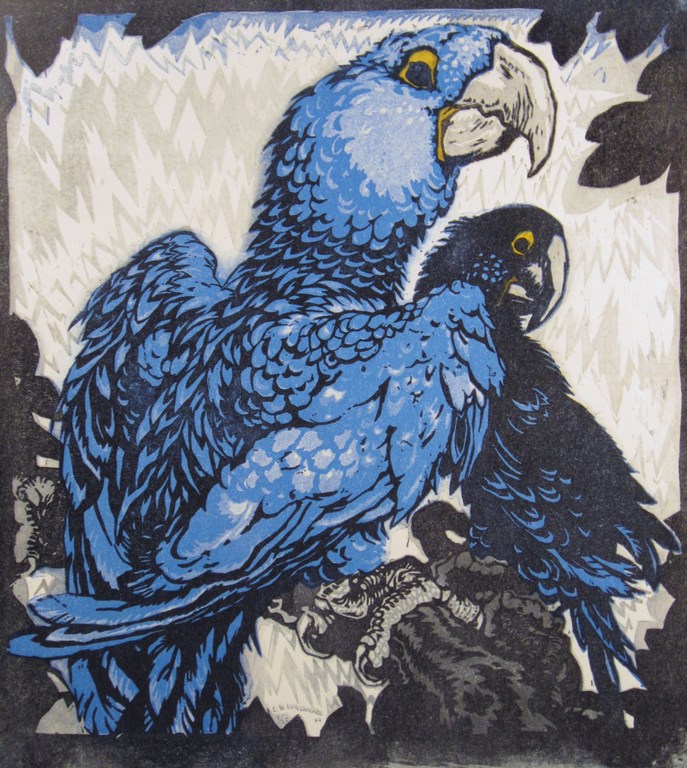 Houtsnede van Ludwig Heinrich Jungnickel - Blaue Arras kopen? Bied vanaf 35!