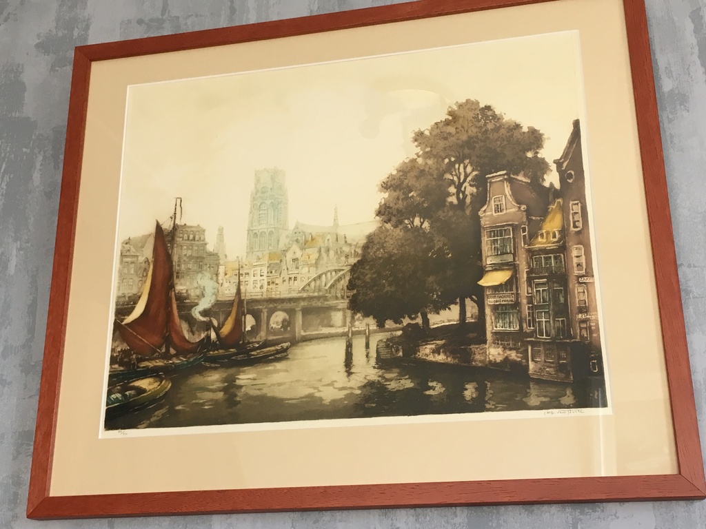Alfred van Neste: Kleurets, Kolk Rotterdam voor 1940. verkocht voor € 50!