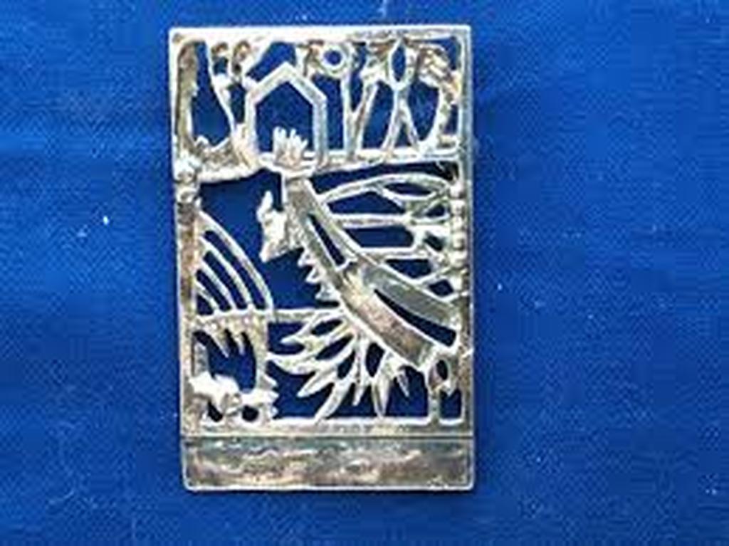 Jeroen Krabbé, zilveren broche/hanger kopen? Bied vanaf 45!