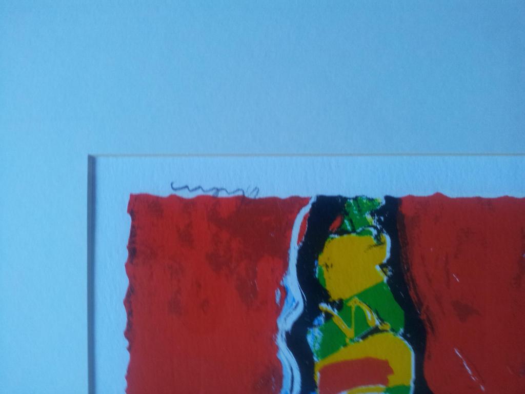 Peter Diem Gesigneerde Zeefdruk Koe Rood Ingelijst kopen? Bied vanaf 1!