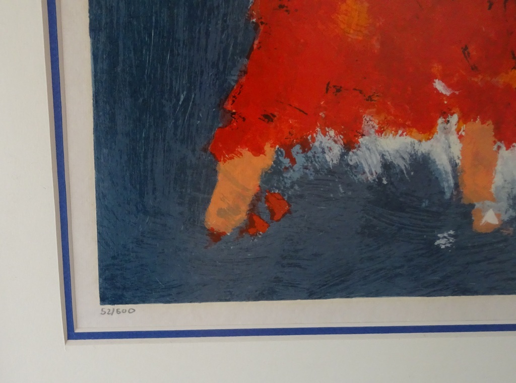 Will Willemsen (1943)  --  Zeefdruk  --  Red Dress kopen? Bied vanaf 70!