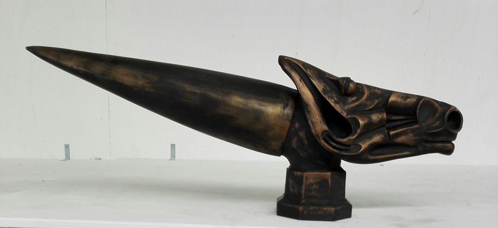 Eric Couzy, beeld, brons, Titel: Flying horse verkocht voor € 200!