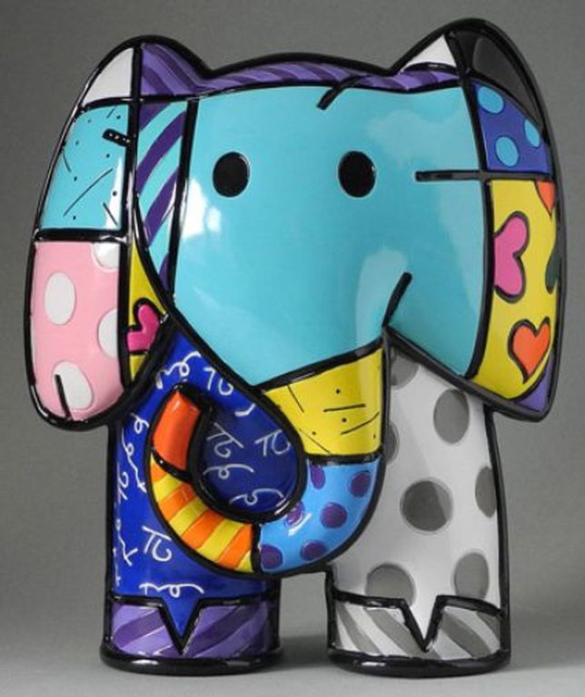 ROMERO BRITTO, gelimiteerd beeld: Indian Elephant XL kopen? Bied vanaf 89!