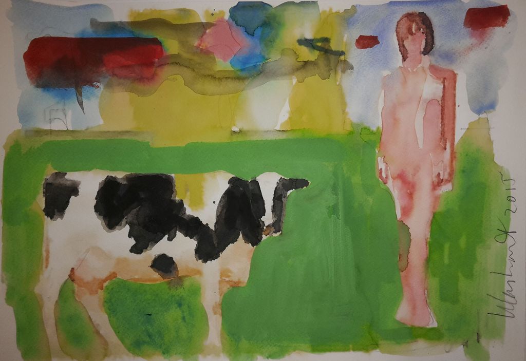Peter Klashorst - Friesian girls - gemengde techniek op papier - gesigneerd kopen? Bied vanaf 85!