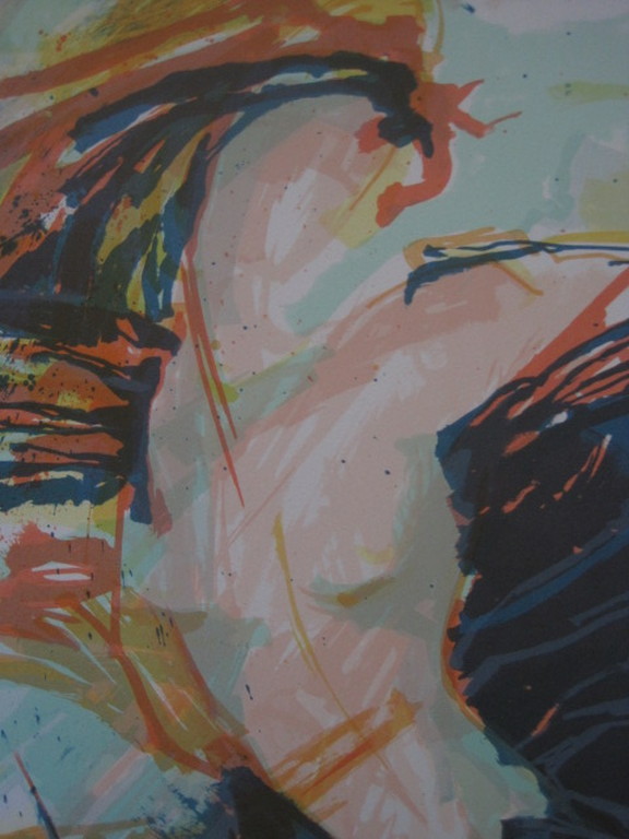 Groot 1987 abstract figuratief gesigneerde Litho "Venice" Richard Smeets (1955)  kopen? Bied vanaf 1!