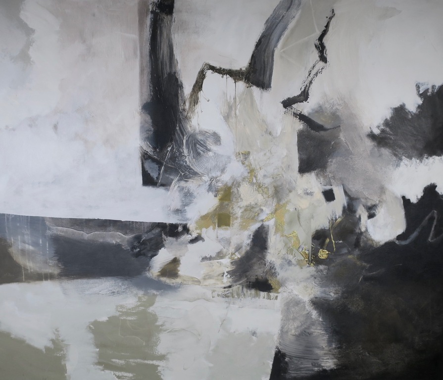 Michael Lasoff: Olieverf op doek, Volcanic Heaven - Ingelijst (Zeer groot!) kopen? Bied vanaf 850!