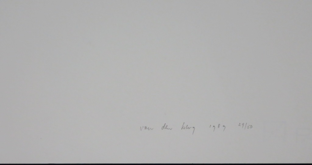 Jan van den Berg: Zeefdruk, Abstract blauw kopen? Bied vanaf 20!