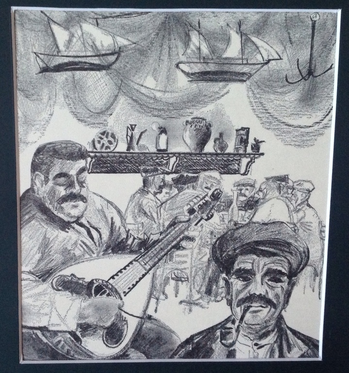 Cees Bantzinger: potloodtekening, verpozing in visserskroeg kopen? Bied vanaf 1!