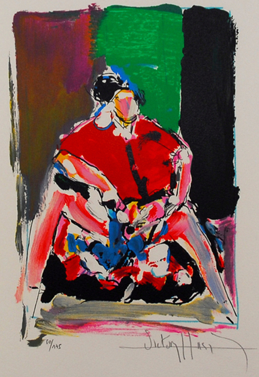 Victor Hasch -l'Espagnole- Mooie Lithografie. Handgesigneerd/Genummerd. verkocht voor € 55!