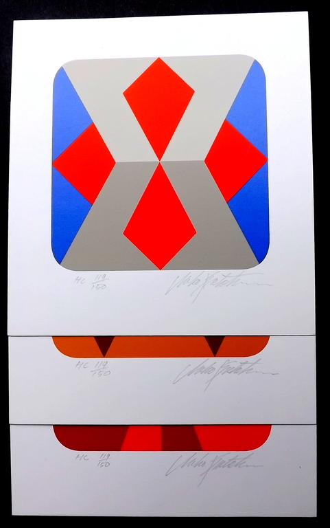 Marko Spalatin - 3x gesigneerde litho - titel: Row I, II, III. kopen? Bied vanaf 1!