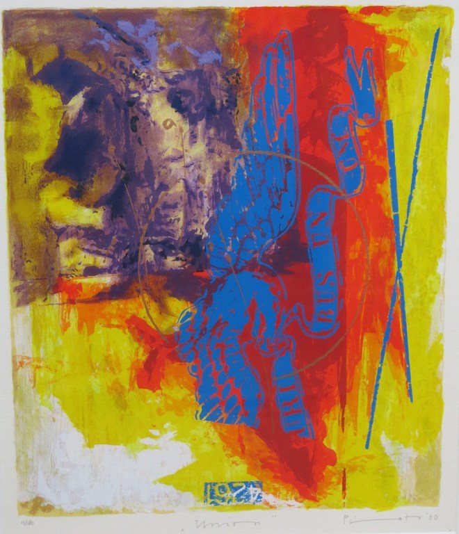 Piotr Konkel, gesign zeefdruk in lijst, verkocht voor € 35!