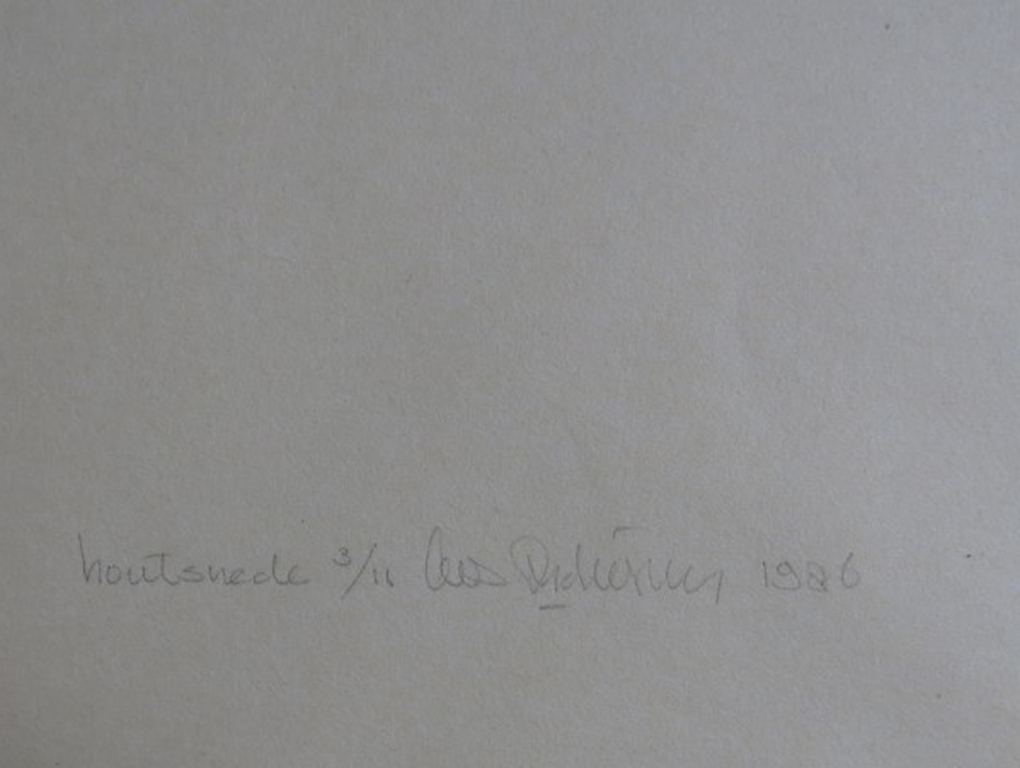 Cees Andriessen: Houtsnede op Japans papier, zonder titel.  kopen? Bied vanaf 1!