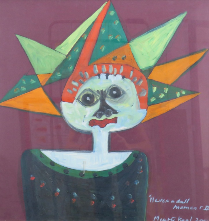 Meertje Kaal: Acryl op papier, Never a dull moment II - Ingelijst kopen? Bied vanaf 150!