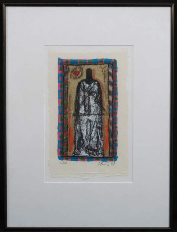 Eric Toebosch: Zeefdruk, Angeli - Ingelijst verkocht voor € 40!