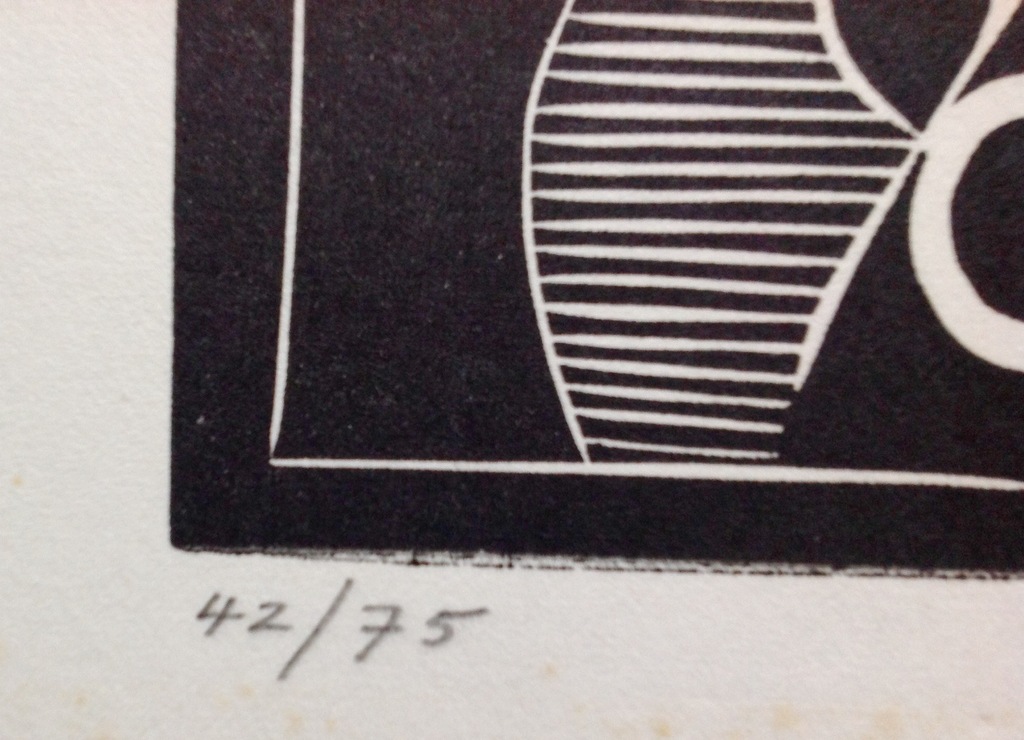 Linosnede van Thomas van der Linden uit 1985, 'catacombes des inconnues'. kopen? Bied vanaf 20!