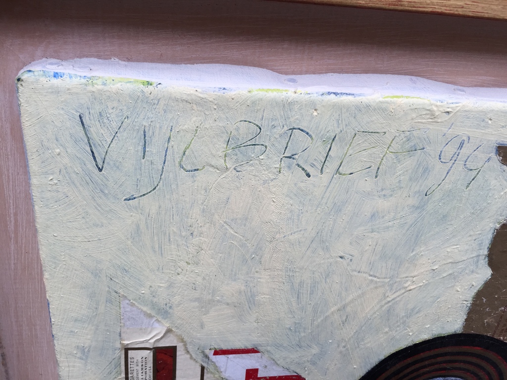 ERNST VIJLBRIEF  Unieke Collage op doek 2 x gesigneerd 1994 kopen? Bied vanaf 1!