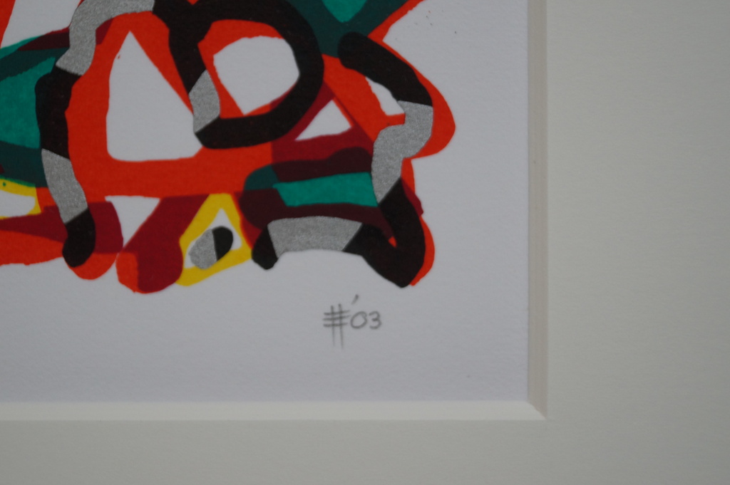 Harry Agema - gesigneerde zeefdruk - handlijncompositie kopen? Bied vanaf 20!