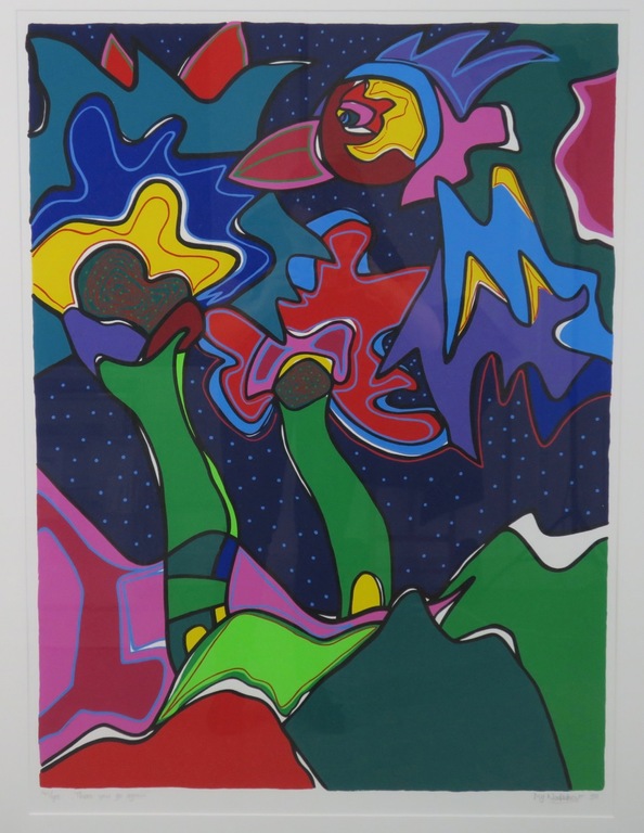 Marianne Naerebout: Zeefdruk, There you go again - Ingelijst (Groot) kopen? Bied vanaf 80!