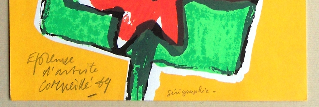 Corneille: vogel en bloem in rood kopen? Bied vanaf 1!