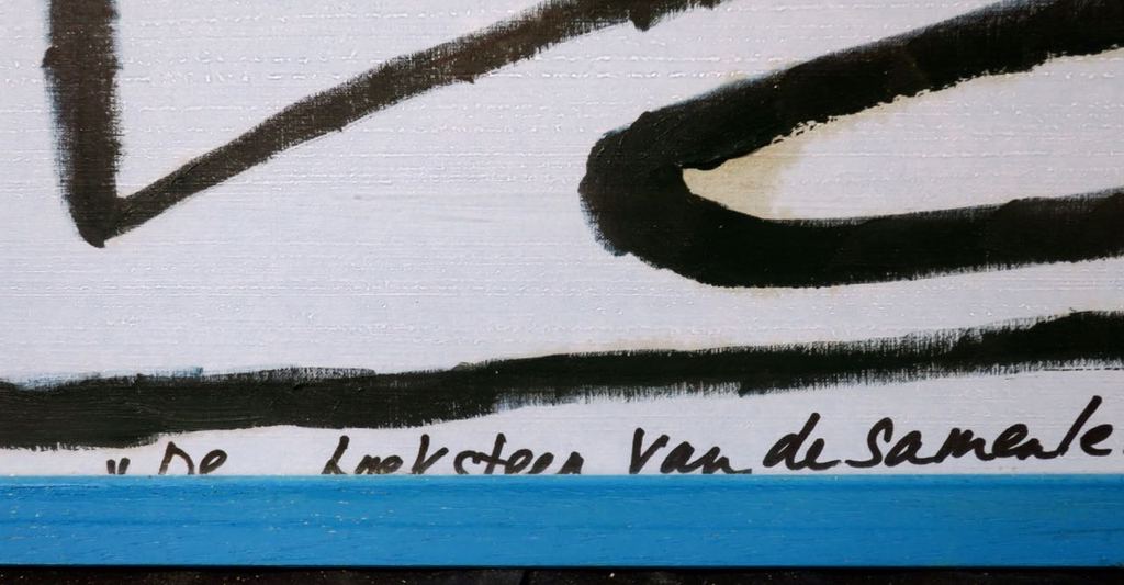 Meertje Kaal: Olieverf op papier, De hoeksteen van de samenleving - Ingelijst kopen? Bied vanaf 20!